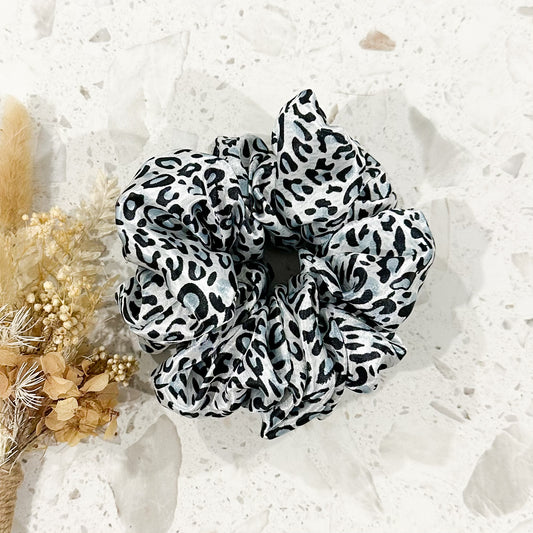 Satin Luxe Scrunchies | Cool Leopard