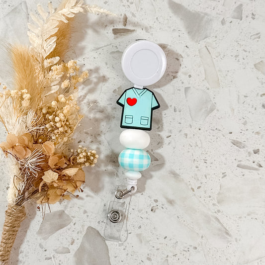 Blue Scrubs Badge Reel