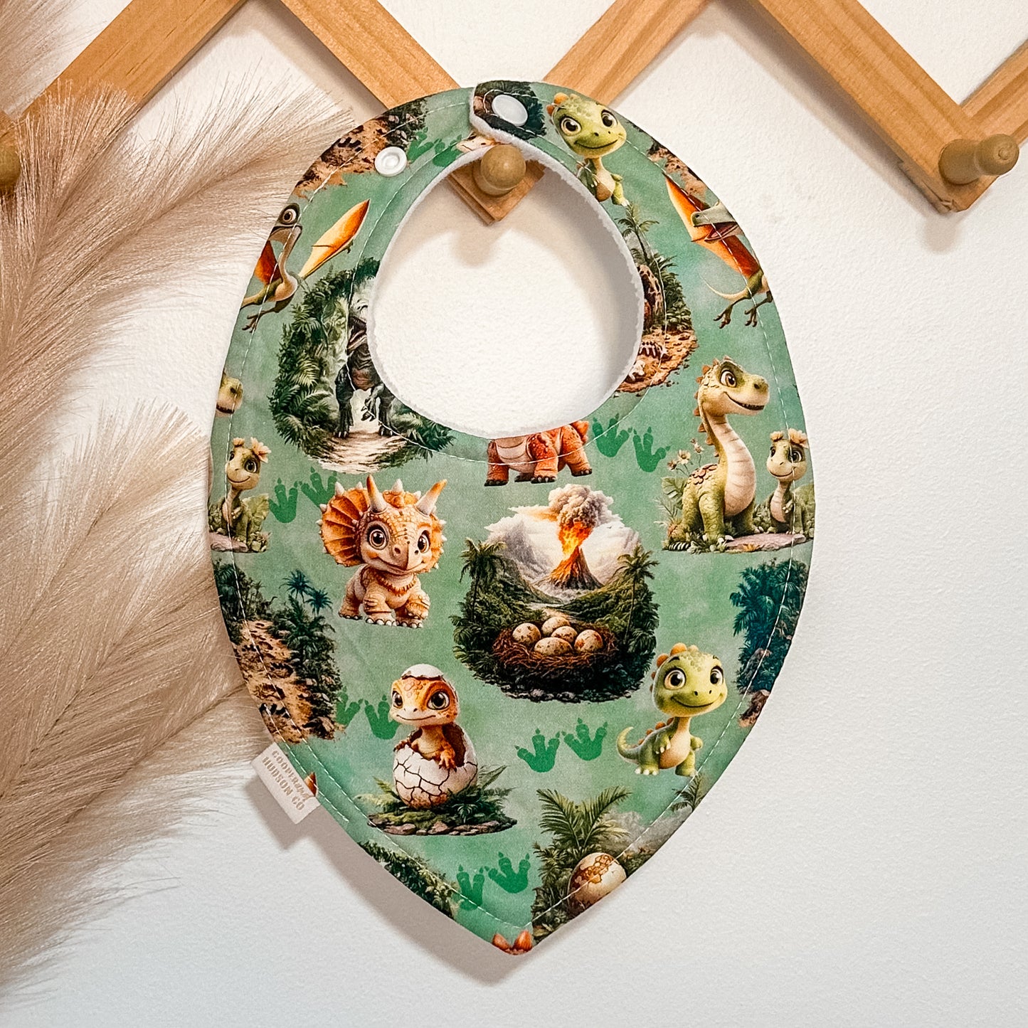 Green Dino Bibs