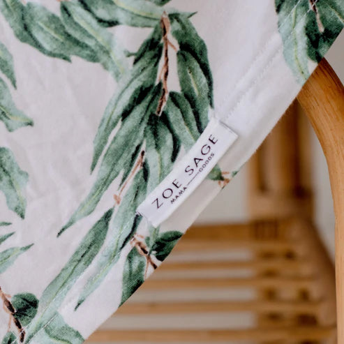 Stretchy Swaddle Baby Wrap - Blue Gum Leaf