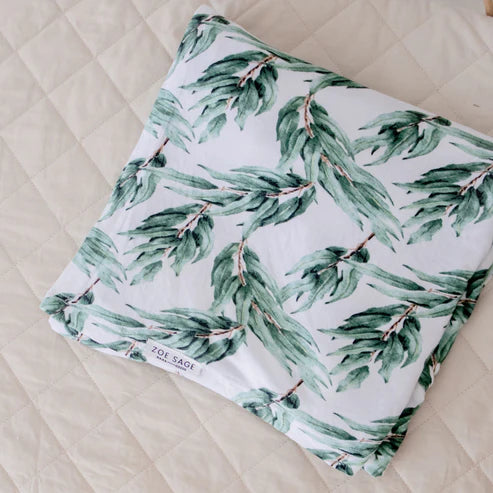 Stretchy Swaddle Baby Wrap - Blue Gum Leaf