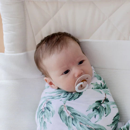 Stretchy Swaddle Baby Wrap - Blue Gum Leaf