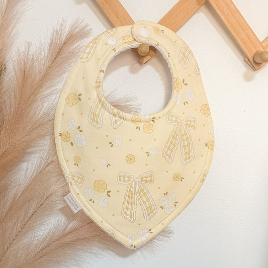 Pretty Bow Bibs | Yellow