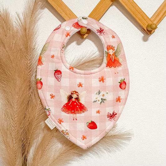 Gingham Fairy Garden Bibs