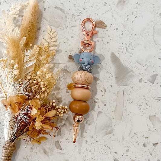 Ellie Elephant Keyring | Neutral