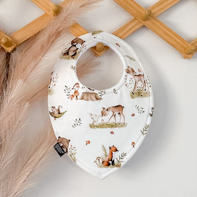 Neutral Woodland Animal Bibs