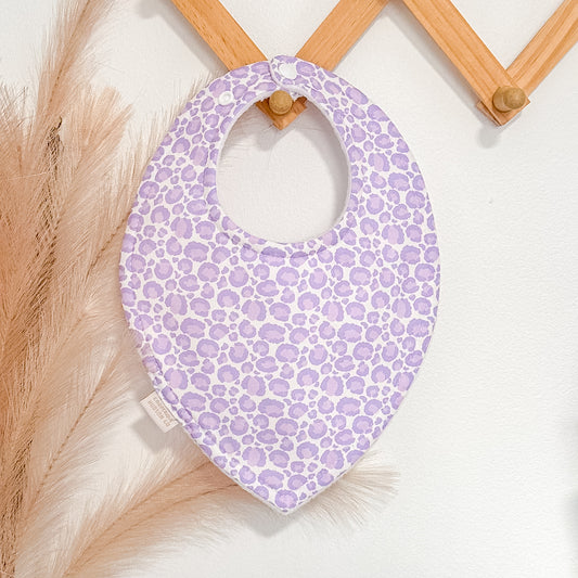 Leopard Print Bibs | Purple