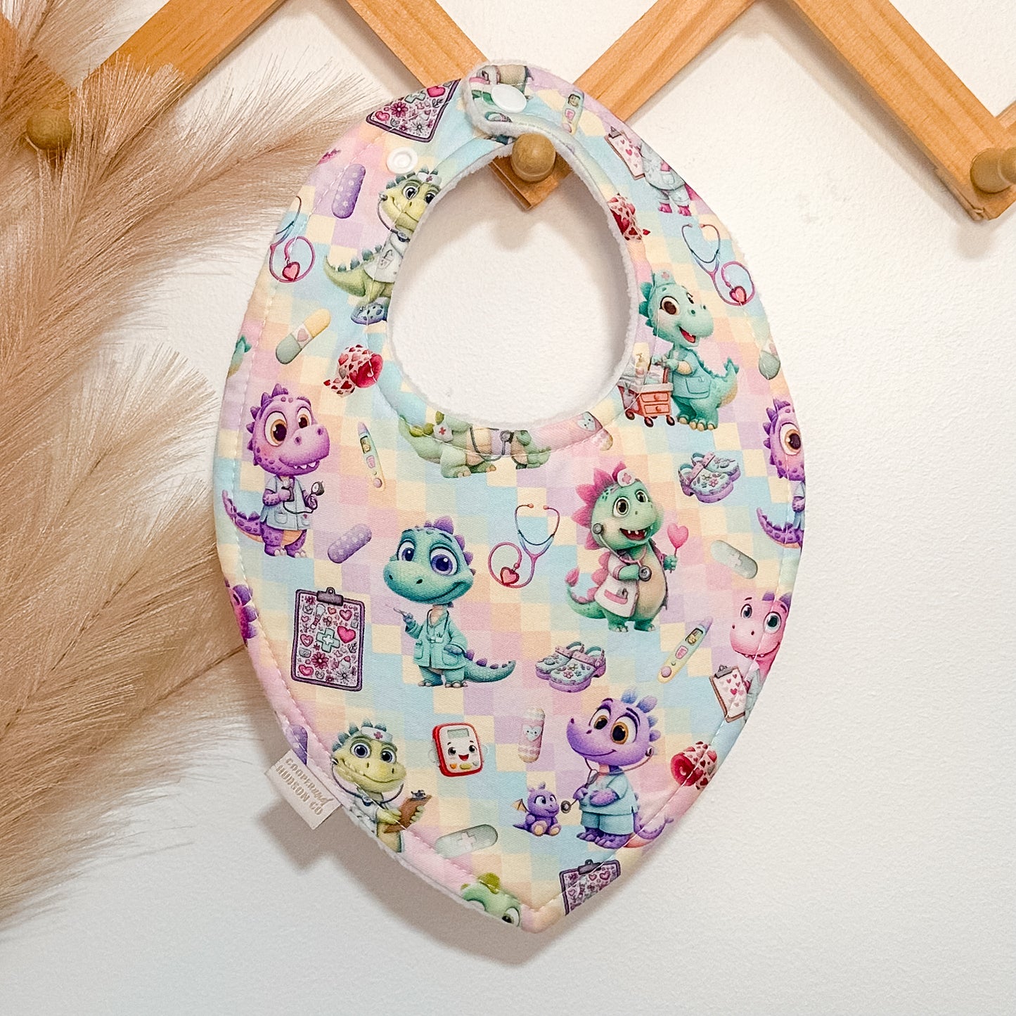 Dino Nurse Bibs