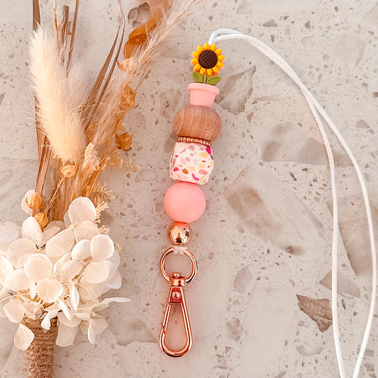Flower Pot Lanyard | Pink