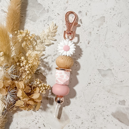 Daisy Keyring | Pink Moo Hex