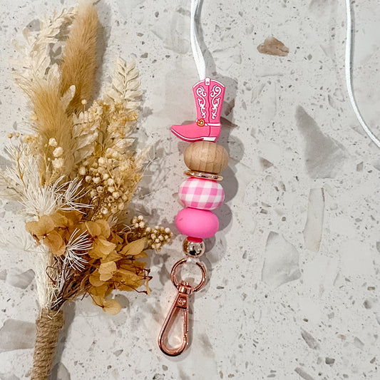 Cowboy Boot Lanyard | Pink