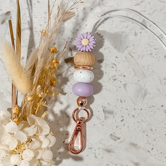Daisy Lanyard | Lilac Speckle