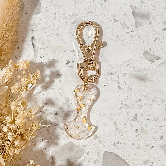 Champagne Confetti Trolley Token | Gold Hardware
