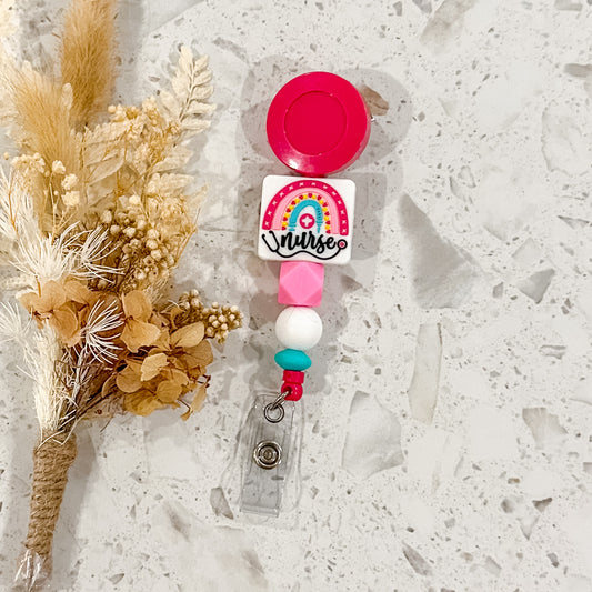 Nurse Badge Reel | Rainbow