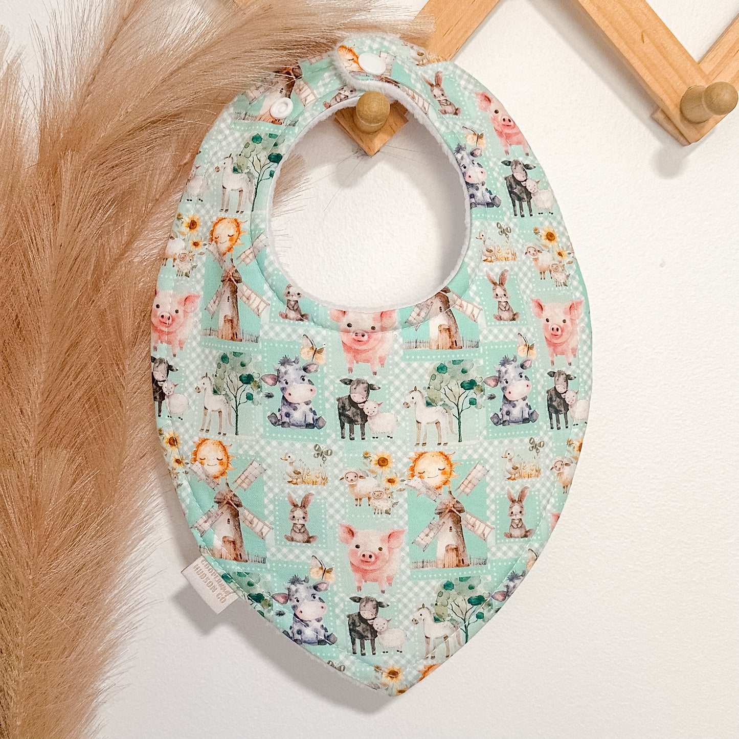 Cute Patchwork Farmyard Bibs