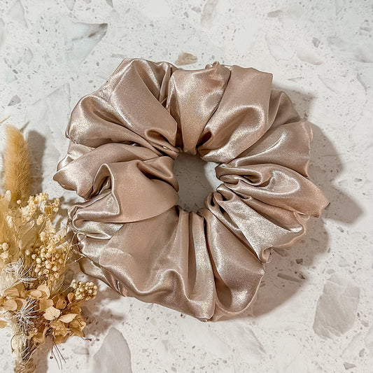 Mega Satin Scrunchies | Nude