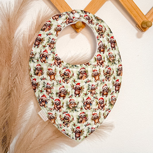 Christmas Sloth Bibs