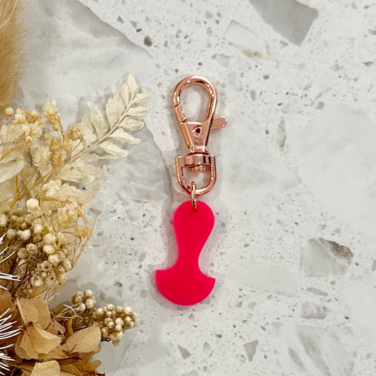 Hot Pink Trolley Token | Rose Gold Hardware