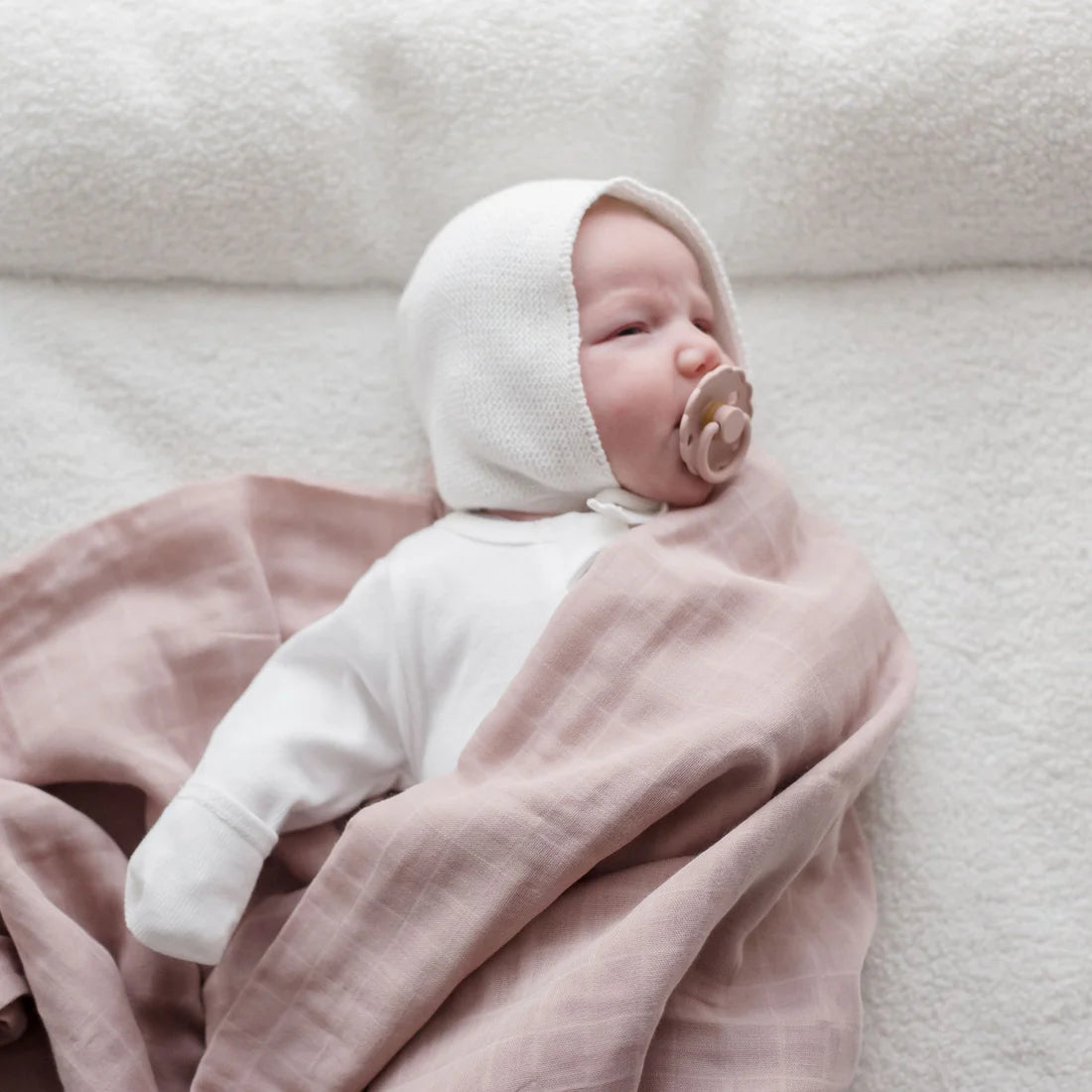 Organic Cotton Muslin Swaddle Wrap - Sunset