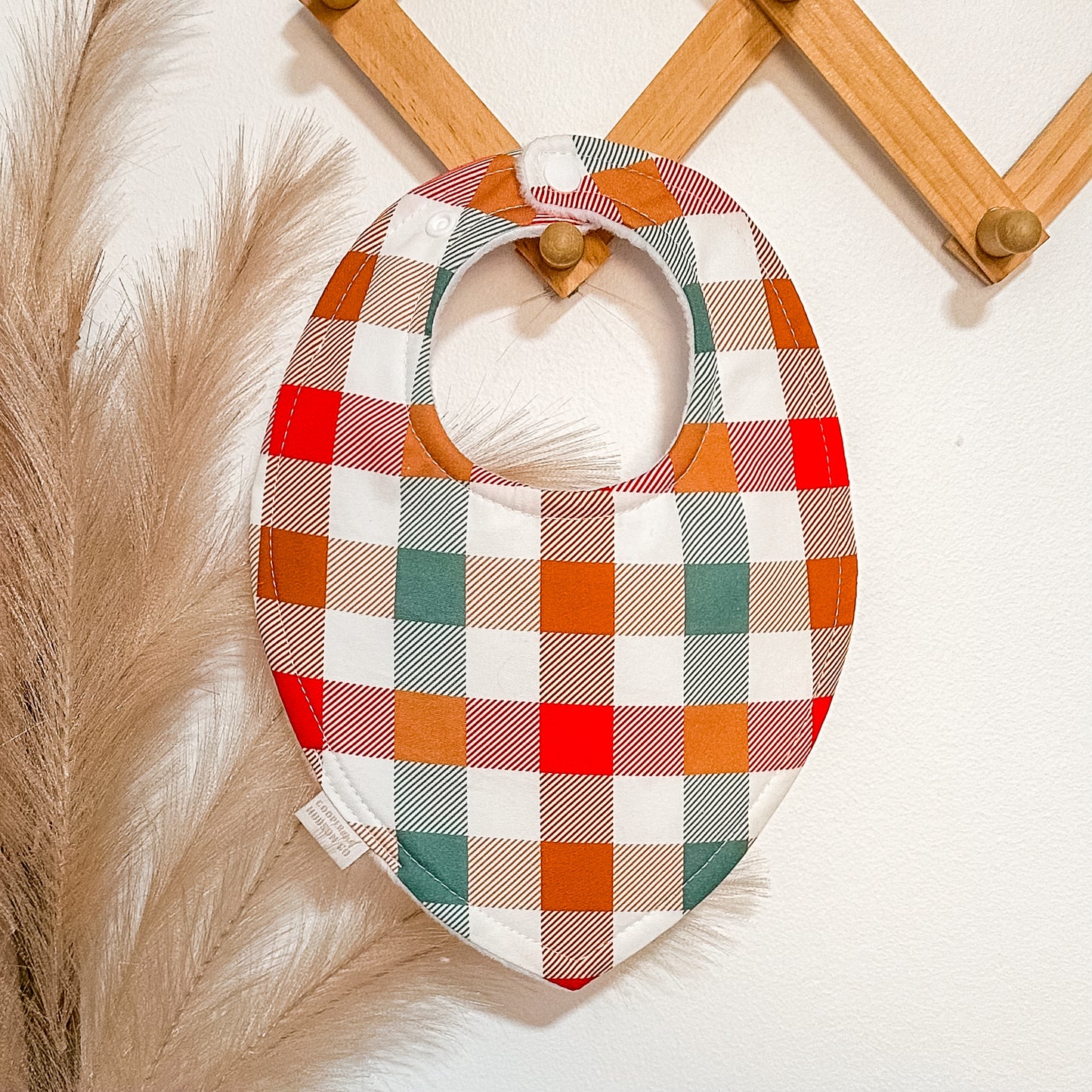 Christmas Gingham Bibs