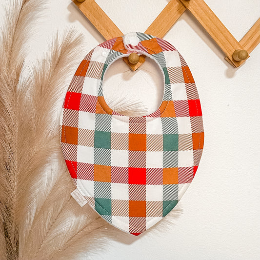 Christmas Gingham Bibs