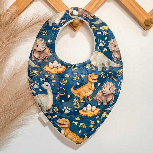Blue Dino Bibs