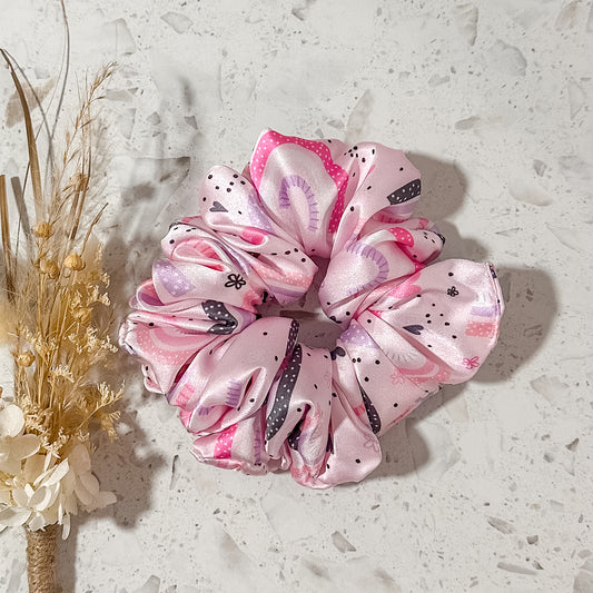 Luxe Satin Scrunchies | Rainbows & Hearts