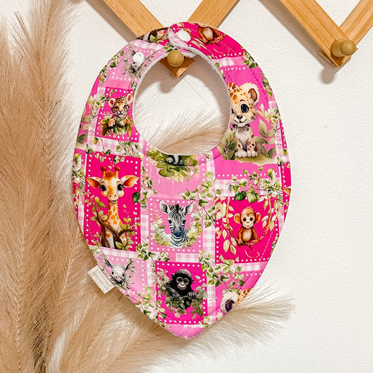 Jungle Animal Bibs | Pink
