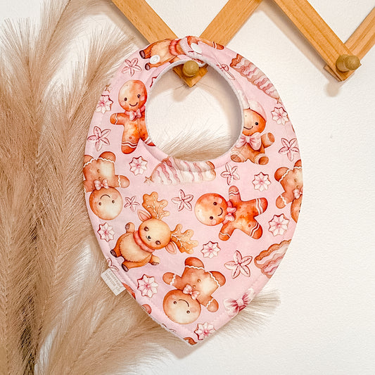 Large Gingerbread Bibs - Pink