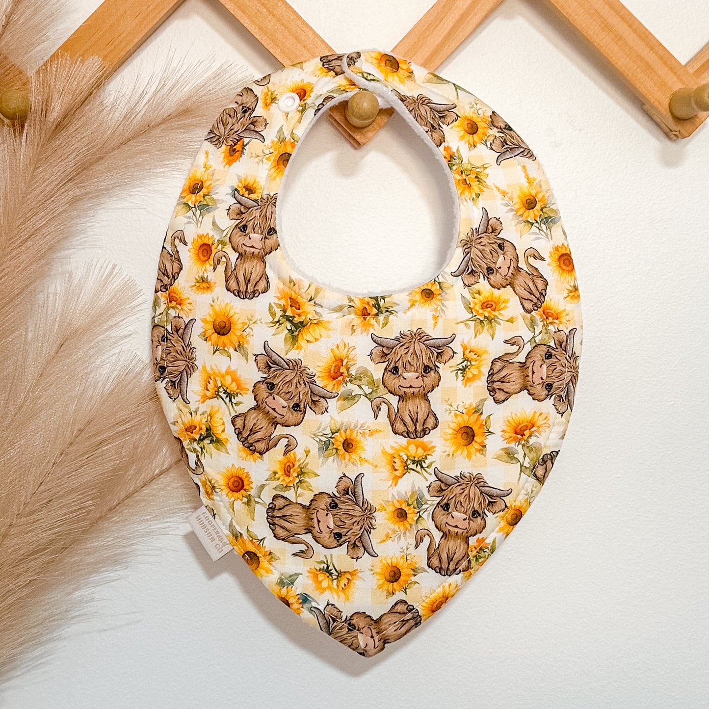 Highland Cow Bibs | Sunflower
