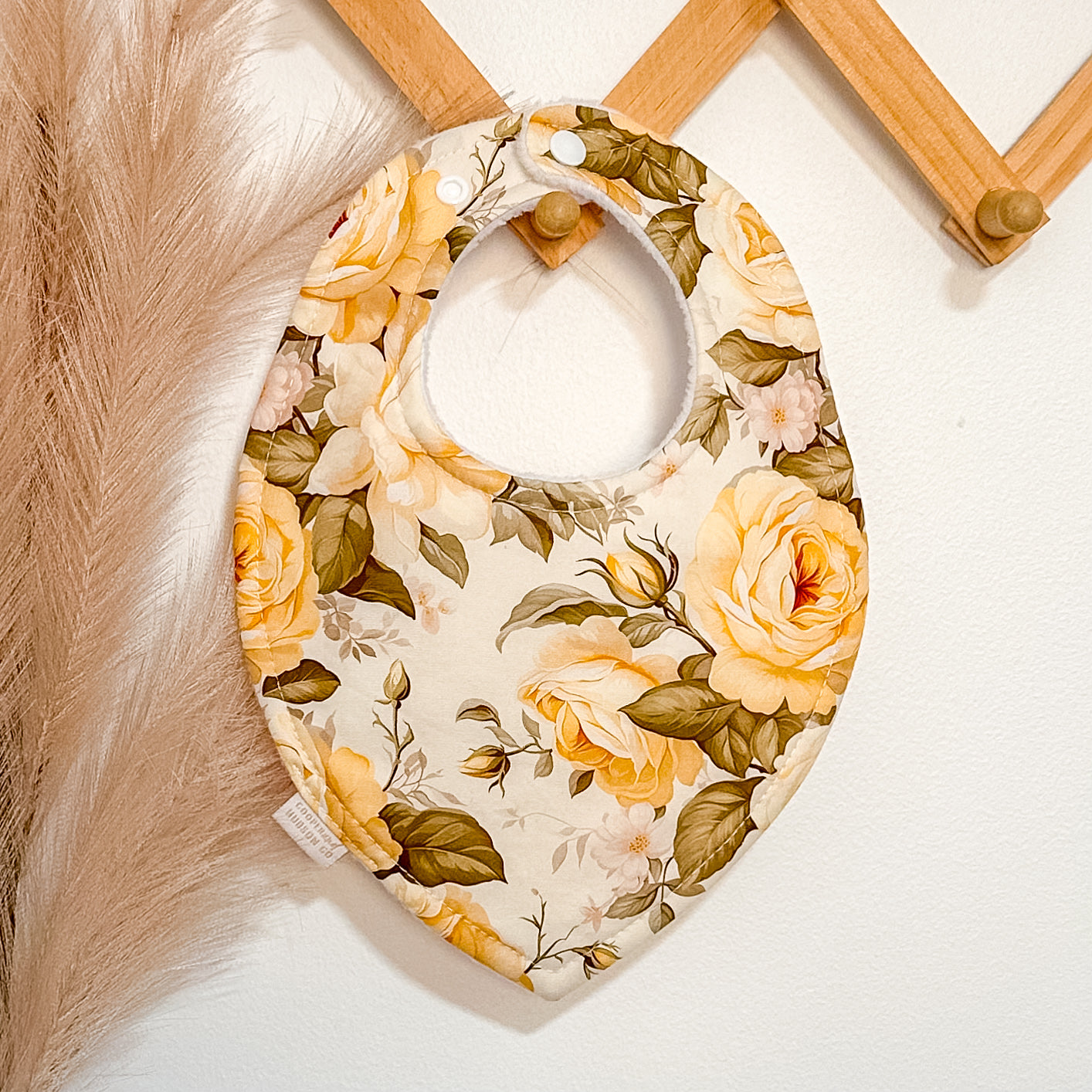 Sweet Yellow Floral Bibs