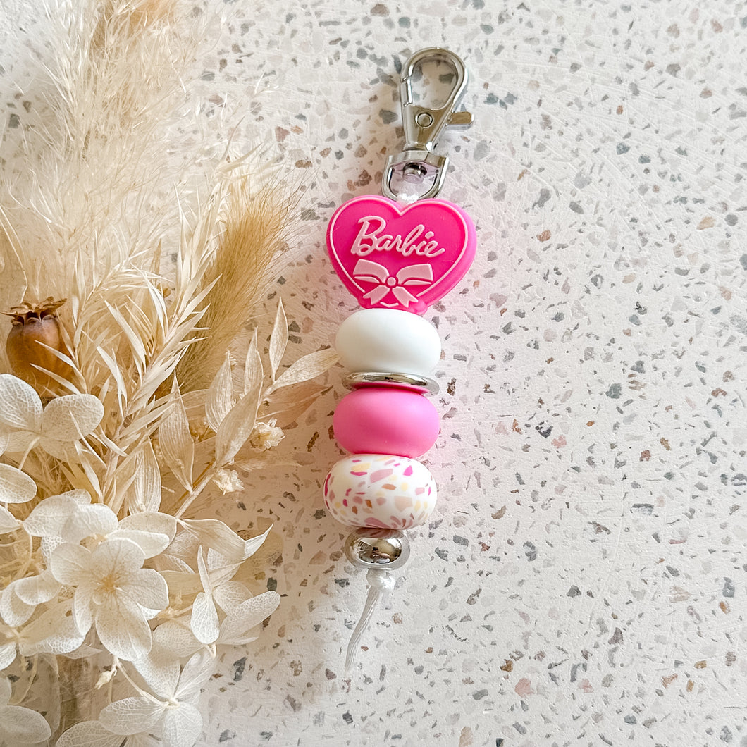 Pink Heart Keyring