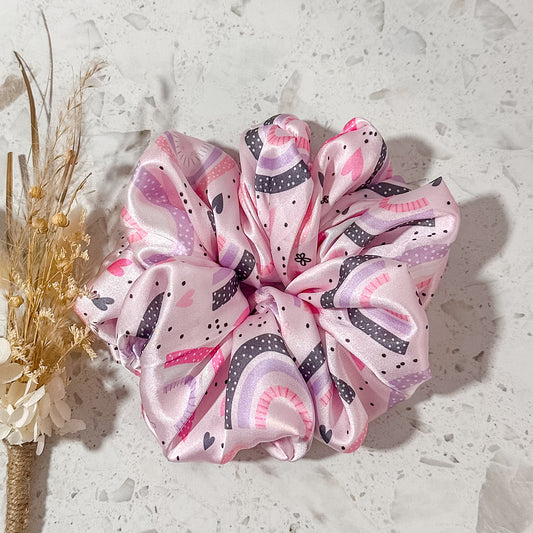 Mega Satin Scrunchies | Rainbows & Hearts