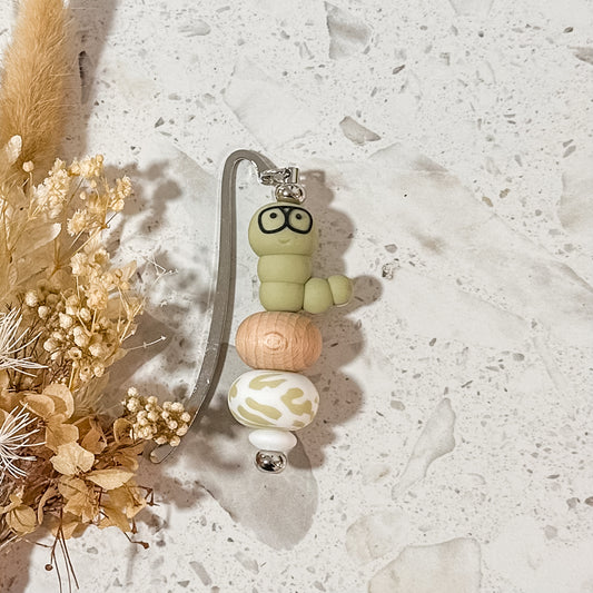 Silicone Bead Book Mark | Lint Book Worm
