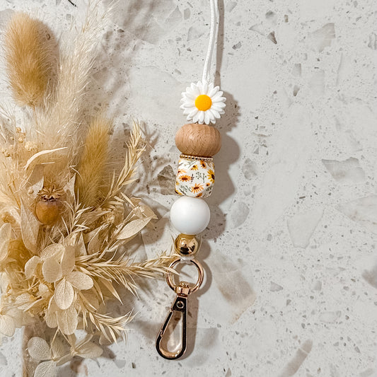 Daisy Lanyard | White Sunflower Hex