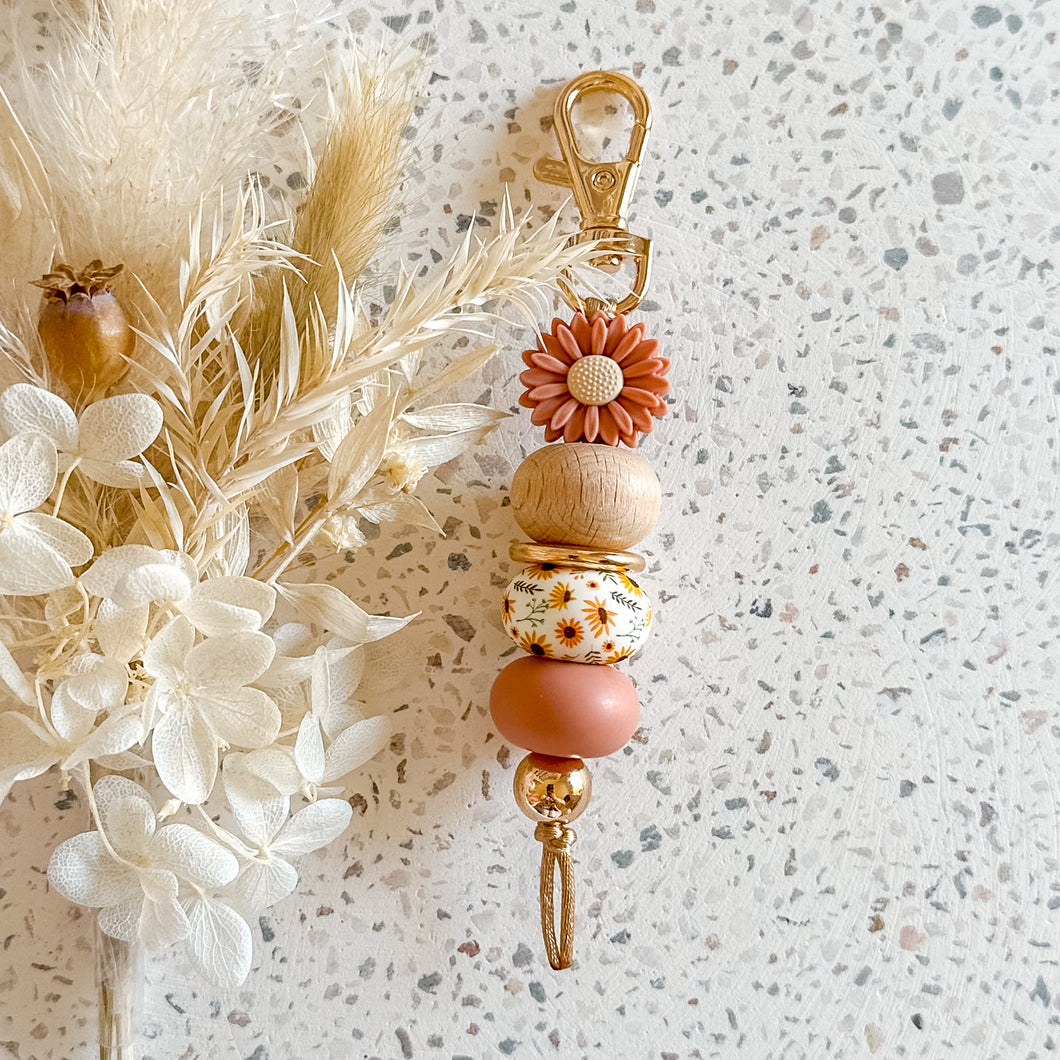 Daisy Keyring | Clay/Floral