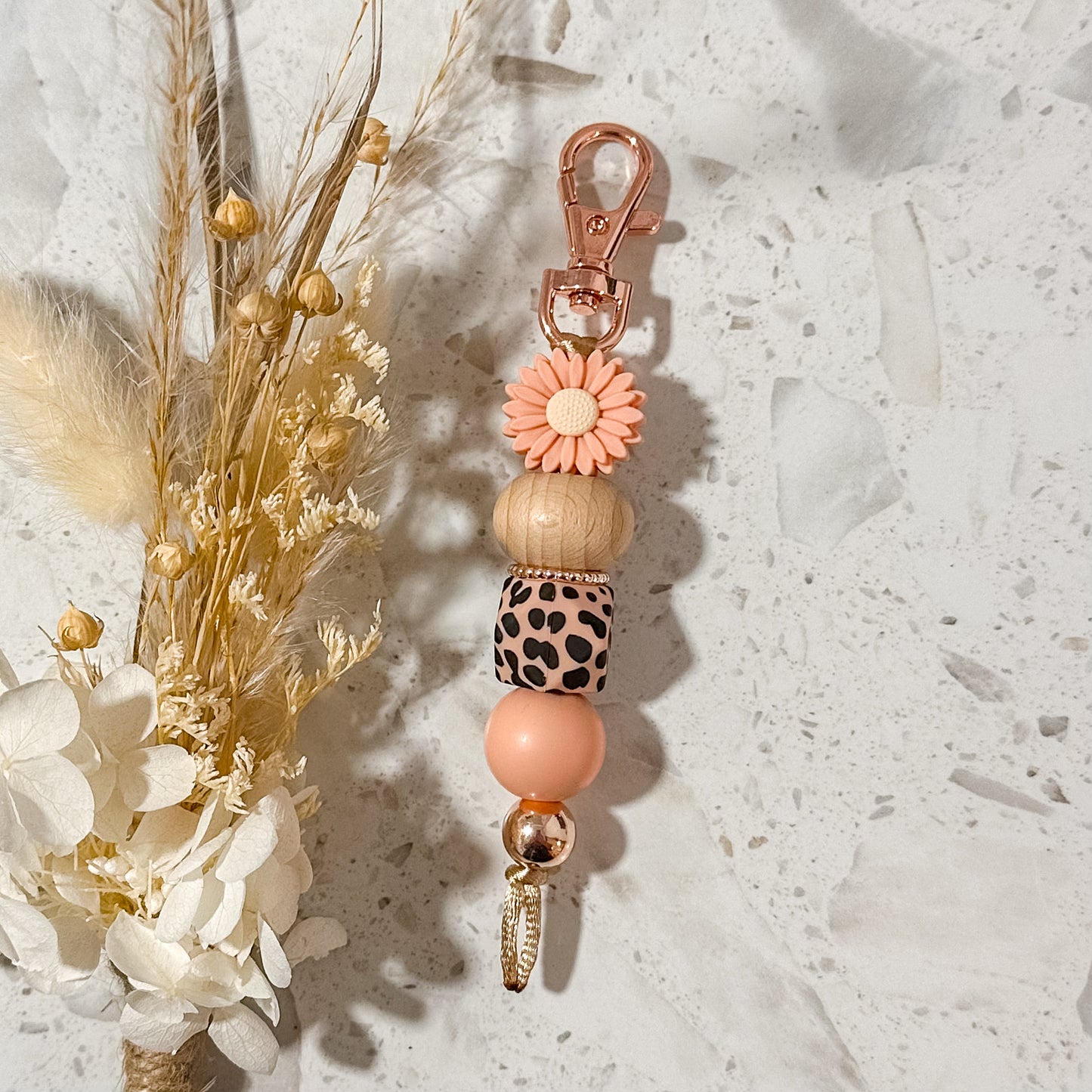 Daisy Keyring | Peach | Moo Hex