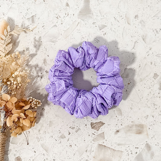 Lilac Texture Mini Scrunchies