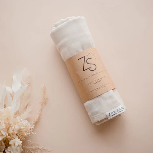 Organic Cotton Muslin Swaddle Wrap - Oat