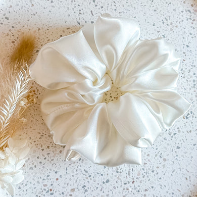 Mega Satin Scrunchies | Ivory