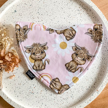 Load image into Gallery viewer, Daisy Highland Cow Bibs