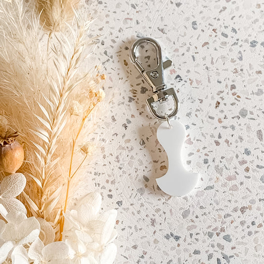 White Trolley Token | Silver Hardware