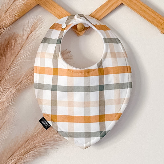 Boho Plaid Bibs