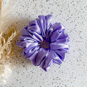 Lil Luxe Satin Scrunchies | Lilac