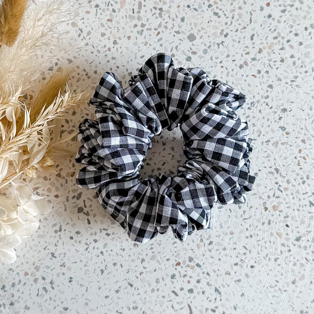 Lil Luxe Scrunchies | Monochrome Gingham