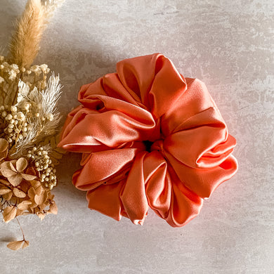 Luxe Satin Scrunchies | Coral