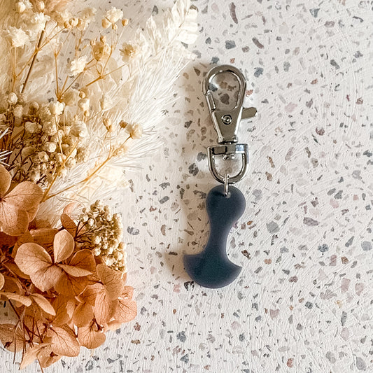 Charcoal Trolley Token | Silver Hardware