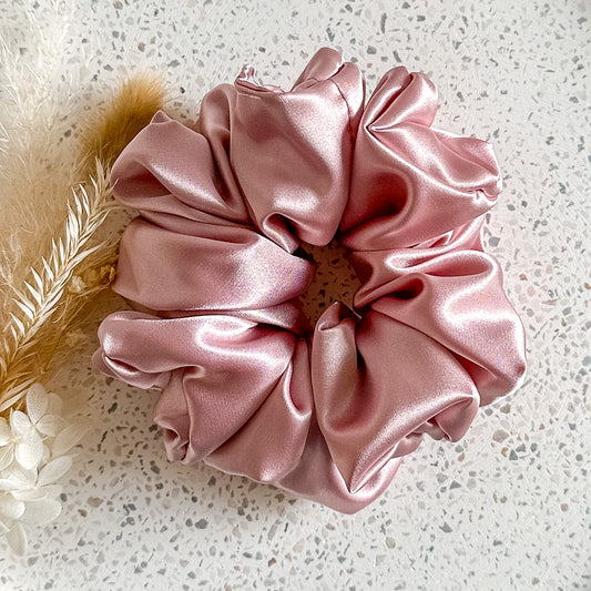 Mega Satin Scrunchies | Opal Pink
