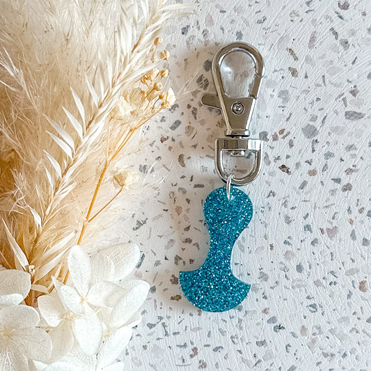 Blue Glitter Trolley Token