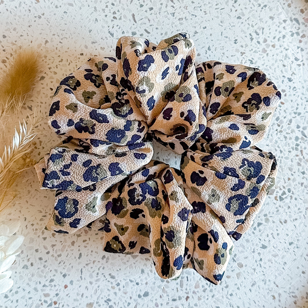 Beige|Leopard Mega Scrunchies